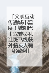 文明互动传递城市温度！城阳巴士驾驶员礼让斑马线获外籍友人鞠躬致谢