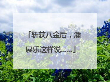 斩获八金后，潘展乐这样说……