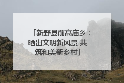 新野县前高庙乡：晒出文明新风景 共筑和美新乡村