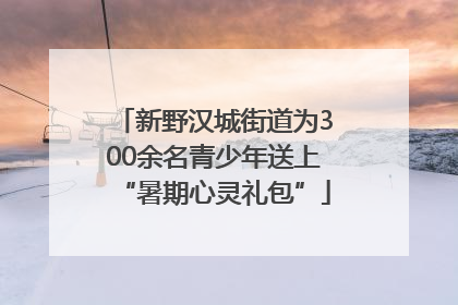 新野汉城街道为300余名青少年送上“暑期心灵礼包”