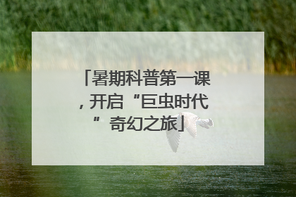 暑期科普第一课，开启“巨虫时代”奇幻之旅