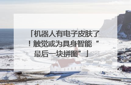 机器人有电子皮肤了！触觉或为具身智能“最后一块拼图”