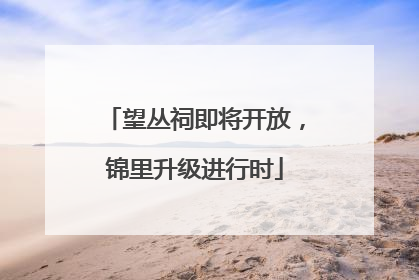 望丛祠即将开放，锦里升级进行时