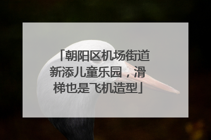 朝阳区机场街道新添儿童乐园，滑梯也是飞机造型