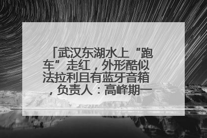 武汉东湖水上“跑车”走红，外形酷似法拉利且有蓝牙音箱，负责人：高峰期一两百人排队