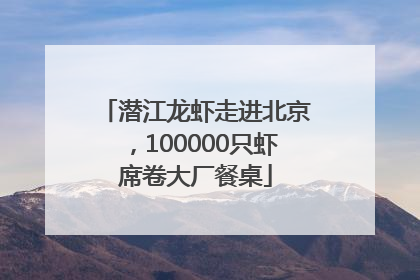 潜江龙虾走进北京，100000只虾席卷大厂餐桌