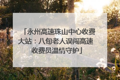 永州高速珠山中心收费大站：八旬老人误闯高速 收费员温情守护