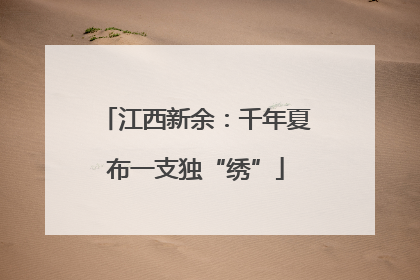 江西新余：千年夏布一支独“绣”