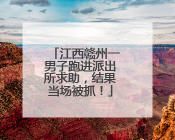 江西赣州一男子跑进派出所求助，结果当场被抓！