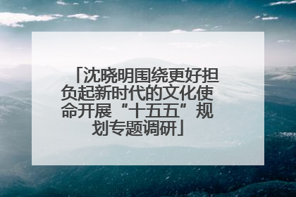 沈晓明围绕更好担负起新时代的文化使命开展“十五五”规划专题调研