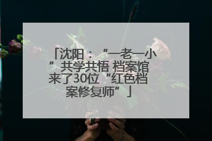 沈阳：“一老一小”共学共悟 档案馆来了30位“红色档案修复师”