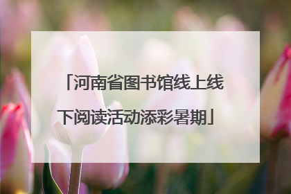 河南省图书馆线上线下阅读活动添彩暑期