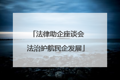 法律助企座谈会 法治护航民企发展