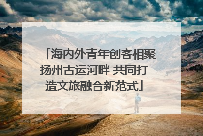 海内外青年创客相聚扬州古运河畔 共同打造文旅融合新范式