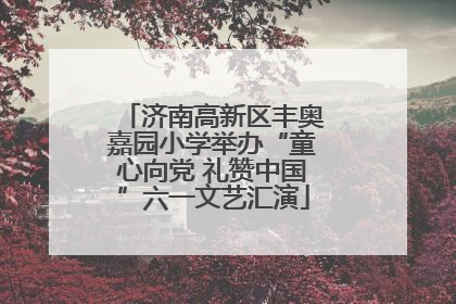 济南高新区丰奥嘉园小学举办“童心向党 礼赞中国”六一文艺汇演