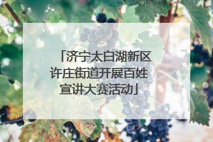 济宁太白湖新区许庄街道开展百姓宣讲大赛活动