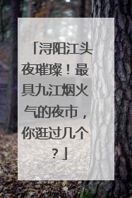 浔阳江头夜璀璨！最具九江烟火气的夜市，你逛过几个？