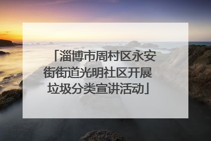 淄博市周村区永安街街道光明社区开展垃圾分类宣讲活动