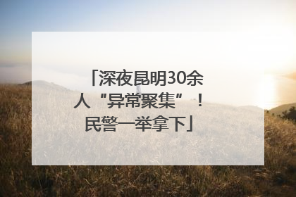 深夜昆明30余人“异常聚集”！民警一举拿下