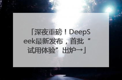 深夜重磅！DeepSeek最新发布，首批“试用体验”出炉→