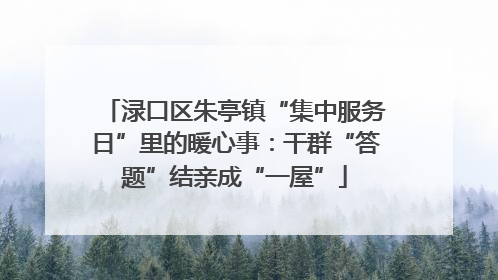 渌口区朱亭镇“集中服务日”里的暖心事：干群“答题”结亲成“一屋”