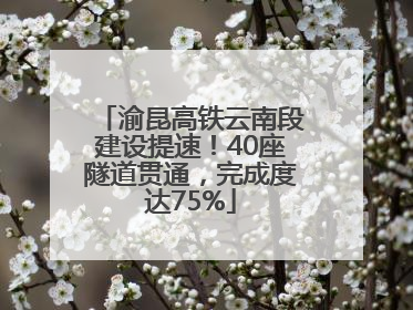 渝昆高铁云南段建设提速！40座隧道贯通，完成度达75%
