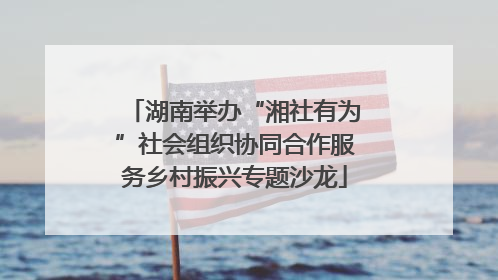 湖南举办“湘社有为”社会组织协同合作服务乡村振兴专题沙龙