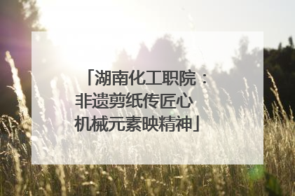 湖南化工职院：非遗剪纸传匠心 机械元素映精神