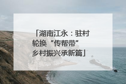 湖南江永：驻村轮换“传帮带” 乡村振兴承新篇