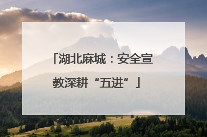 湖北麻城：安全宣教深耕“五进”