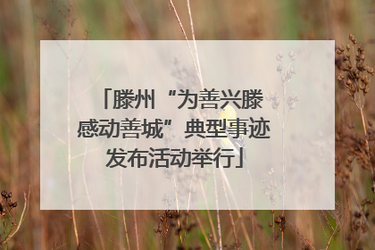 滕州“为善兴滕 感动善城”典型事迹发布活动举行
