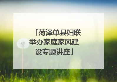菏泽单县妇联举办家庭家风建设专题讲座