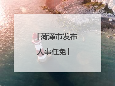 菏泽市发布人事任免