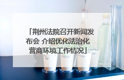 荆州法院召开新闻发布会 介绍优化法治化营商环境工作情况