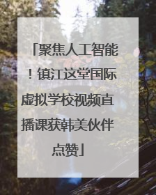 聚焦人工智能！镇江这堂国际虚拟学校视频直播课获韩美伙伴点赞