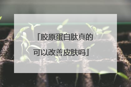 胶原蛋白肽真的可以改善皮肤吗