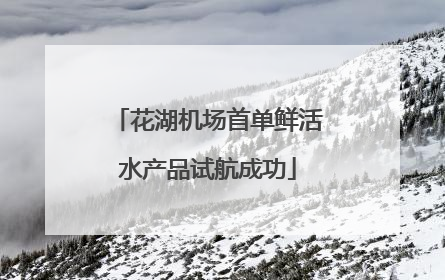 花湖机场首单鲜活水产品试航成功
