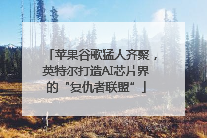 苹果谷歌猛人齐聚，英特尔打造AI芯片界的“复仇者联盟”