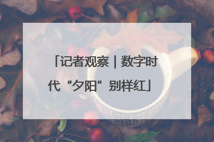 记者观察｜数字时代“夕阳”别样红