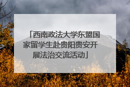 西南政法大学东盟国家留学生赴贵阳贵安开展法治交流活动