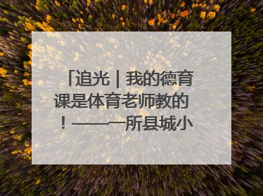 追光｜我的德育课是体育老师教的！——一所县城小学的思政课改革