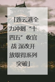 连云港全力冲刺“十四五”收官战 深改开放取得系列突破