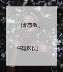 邓慧敏，任副区长