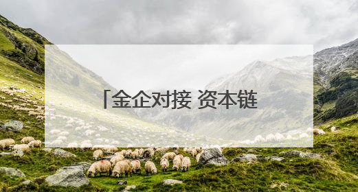 金企对接 资本链动！百亿元金融“活水”润泽实体经济