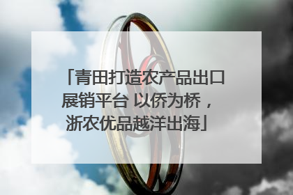 青田打造农产品出口展销平台 以侨为桥，浙农优品越洋出海