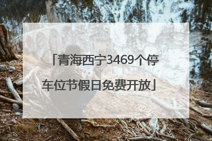 青海西宁3469个停车位节假日免费开放