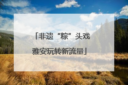 非遗“粽”头戏 雅安玩转新流量