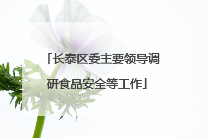 长泰区委主要领导调研食品安全等工作