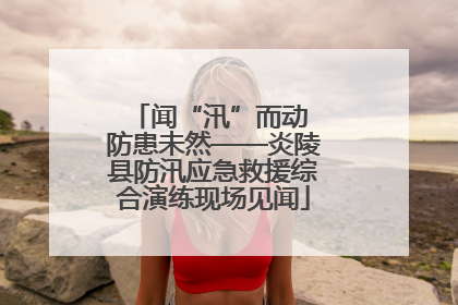 闻“汛”而动 防患未然——炎陵县防汛应急救援综合演练现场见闻