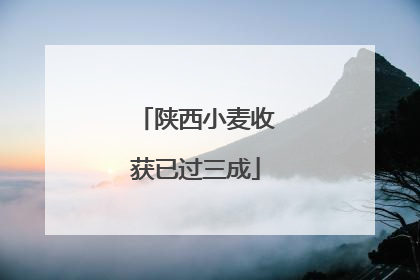 陕西小麦收获已过三成